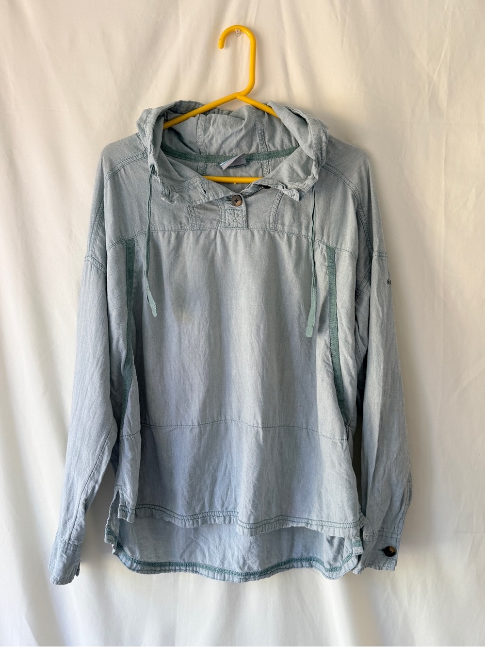 Columbia Light Blue Men's Hooded Pullover